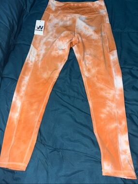 Vnnink - Women’s Orange Tie-Dye Active Leggings